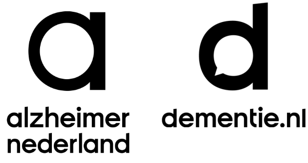 Logo's Alzheimer Nederland en dementie.nl